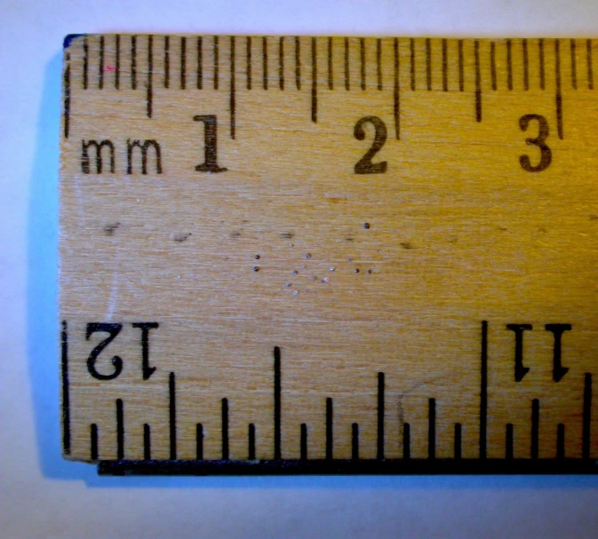 a ruler is on top of a piece of paper