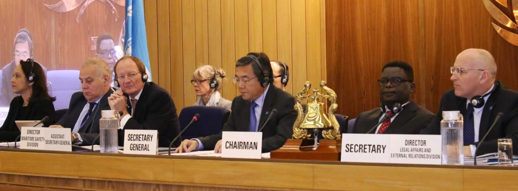 four people with headsets at a panel on privacy