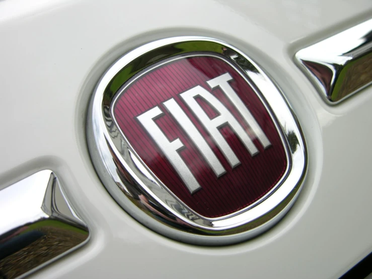 a close up of the logo on a car's badge