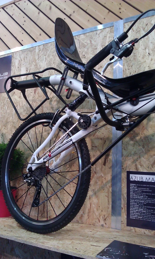 a bike on display in a bike shop
