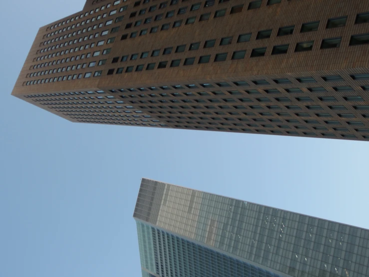 a group of tall buildings towering over each other