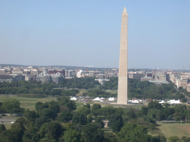 there is a huge monument in the middle of the town