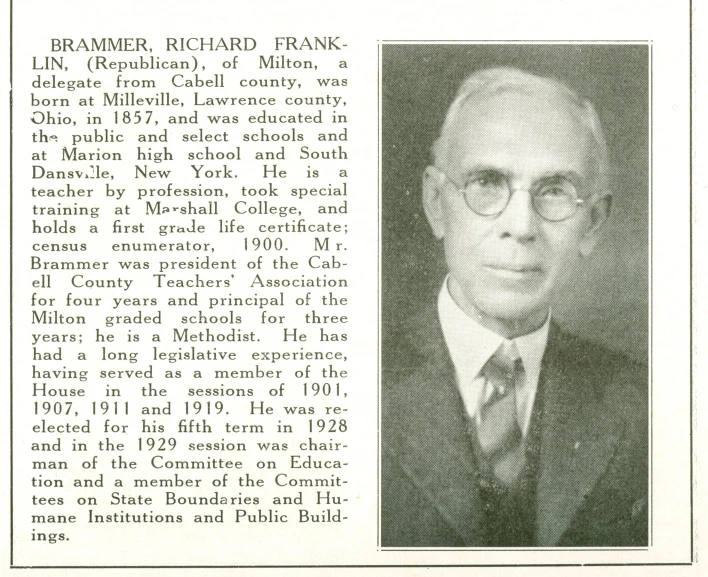 an article from the magazine of amber richard frank, featuring a picture of an unknown man in black suit and tie