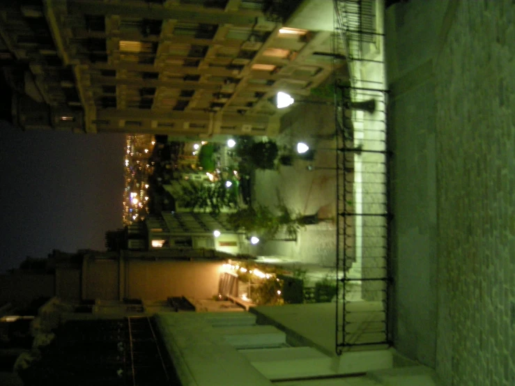 a view from the top of a building at night