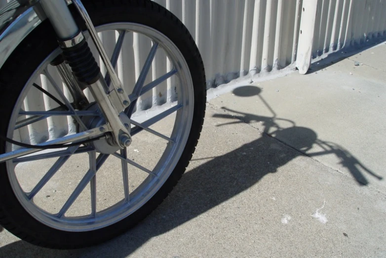 a closeup view of a motorcycle tire