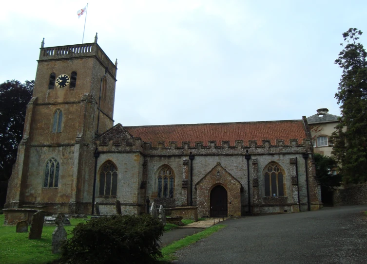 an old church has steeples and arches