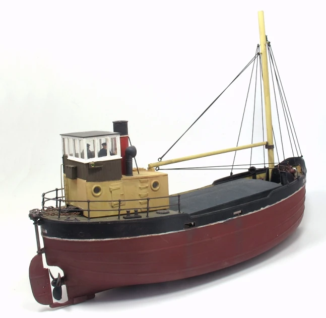 a boat model on a white background