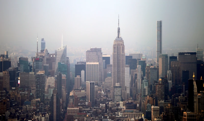 a city view from the top of a skyscr