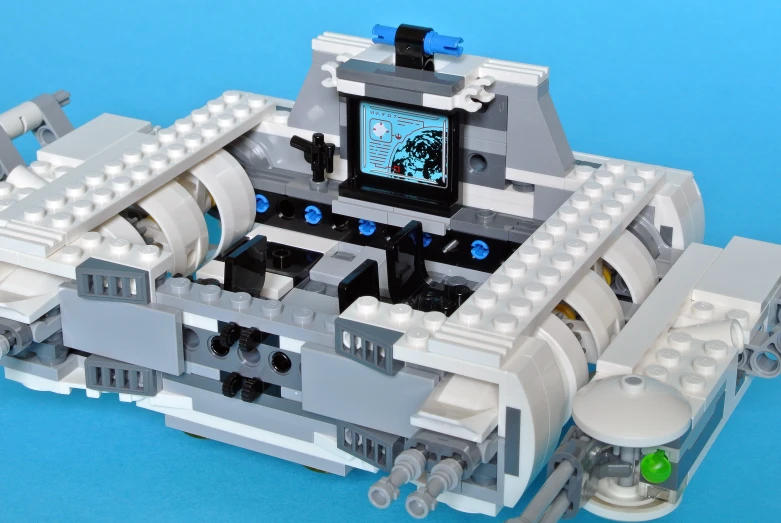 there is an unusual looking robot toy made from legos