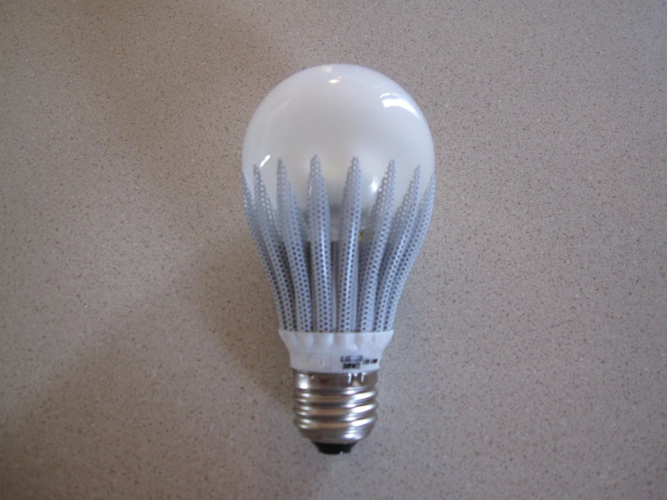 an image of light bulb made out of white plastic