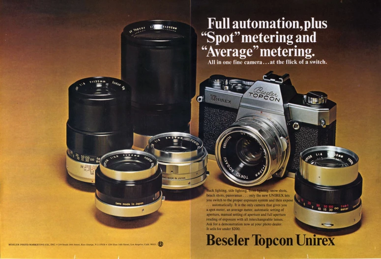 an advertit showing a variety of cameras and lenses