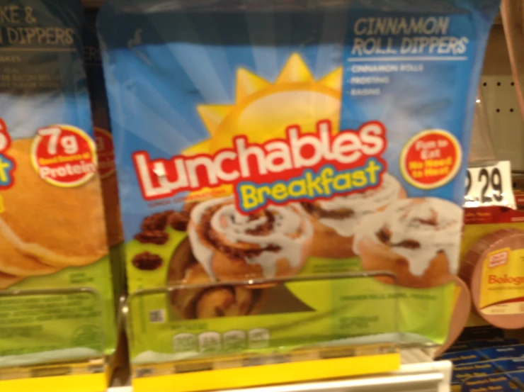 the lunchables bag is sitting on display at the store
