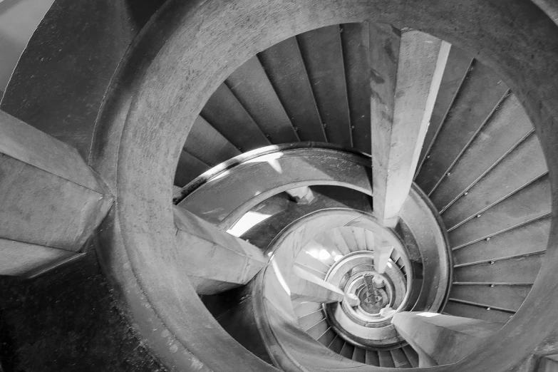 an image of a spiral staircase going up