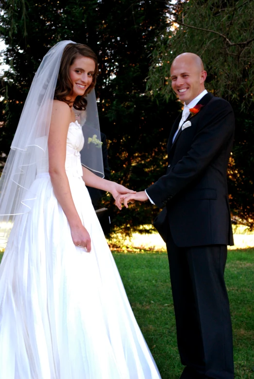 a bride and groom at the alter of their wedding ceremony