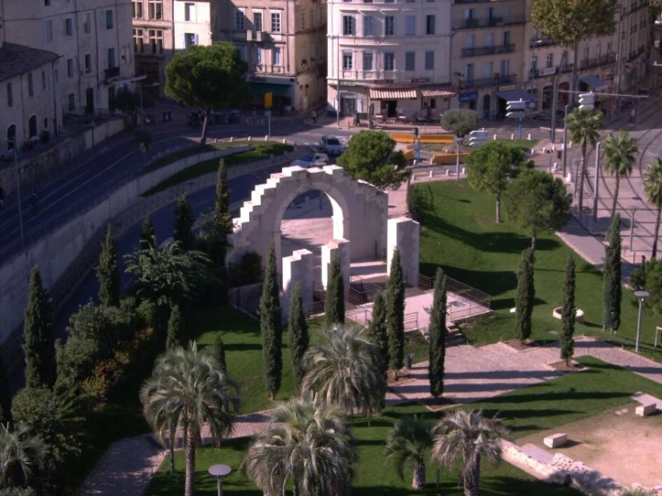 an aerial s of an area near the beach