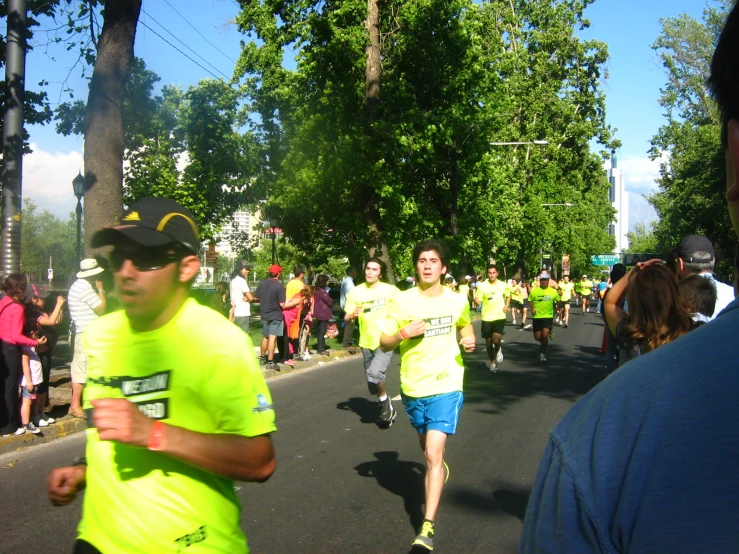 two men are running in a marathon