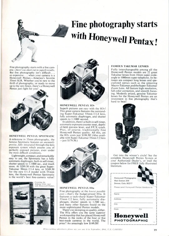 an advertit for the honeywell super compact camera