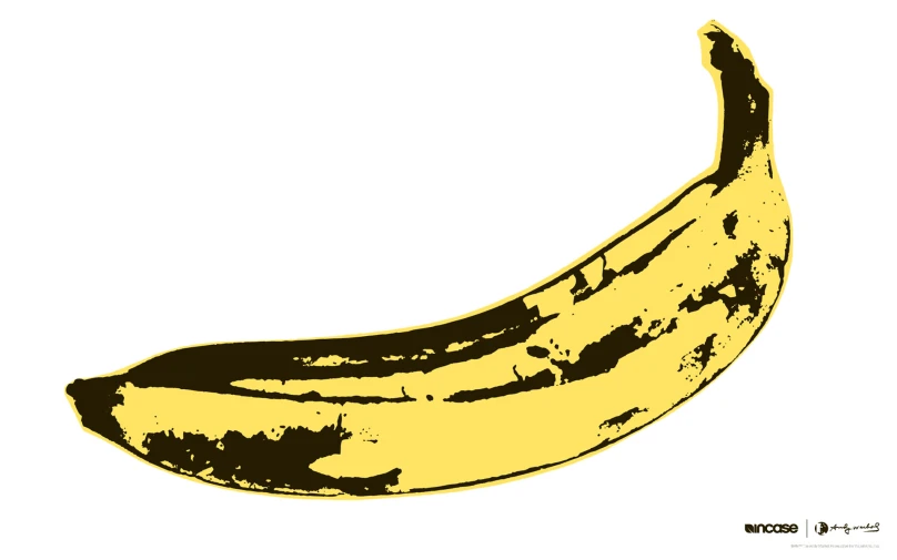 two bananas against white background in sepia
