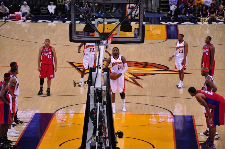 an overhead s of the miami heat basketball game