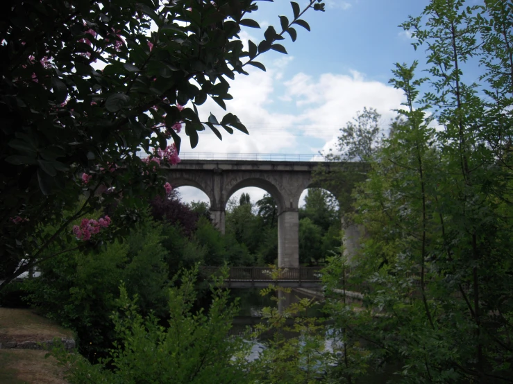 there is a bridge and a body of water near by