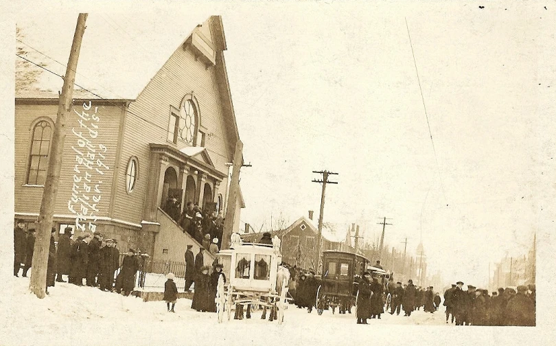 there is a group of people in the town