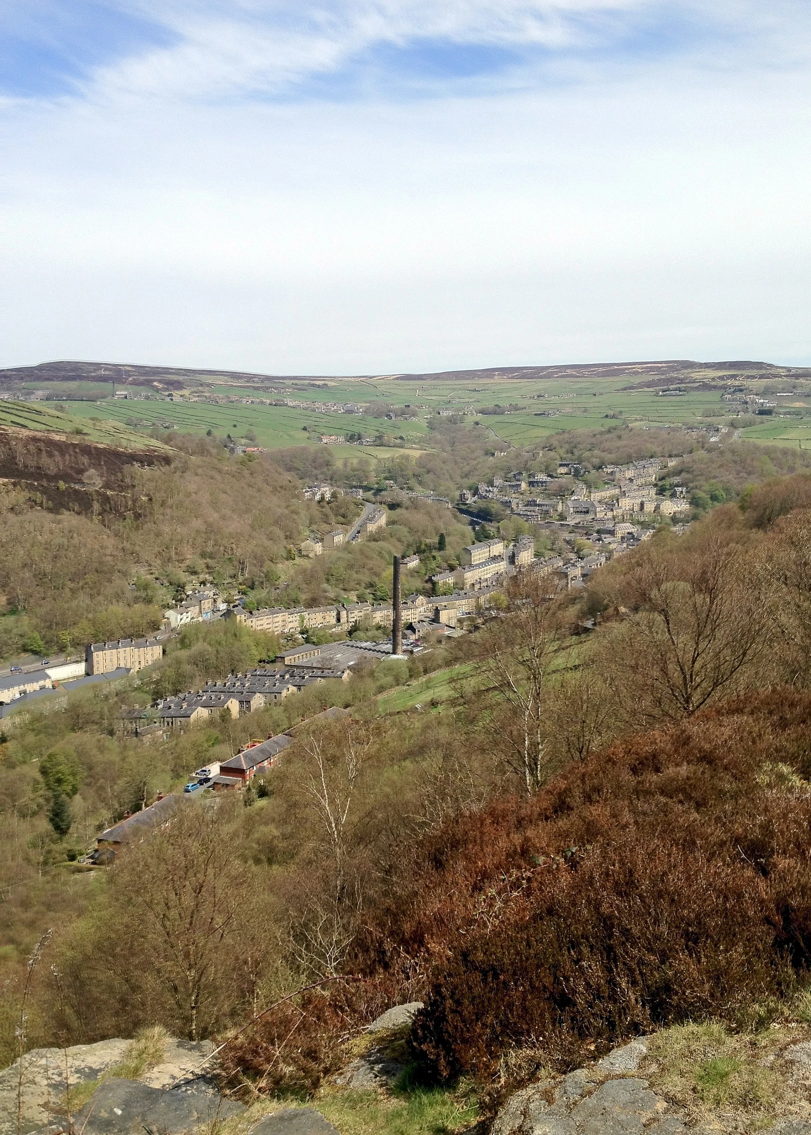 view of an urban area from above the hill