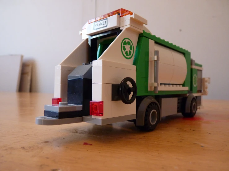 the toy garbage truck is ready to be delivered