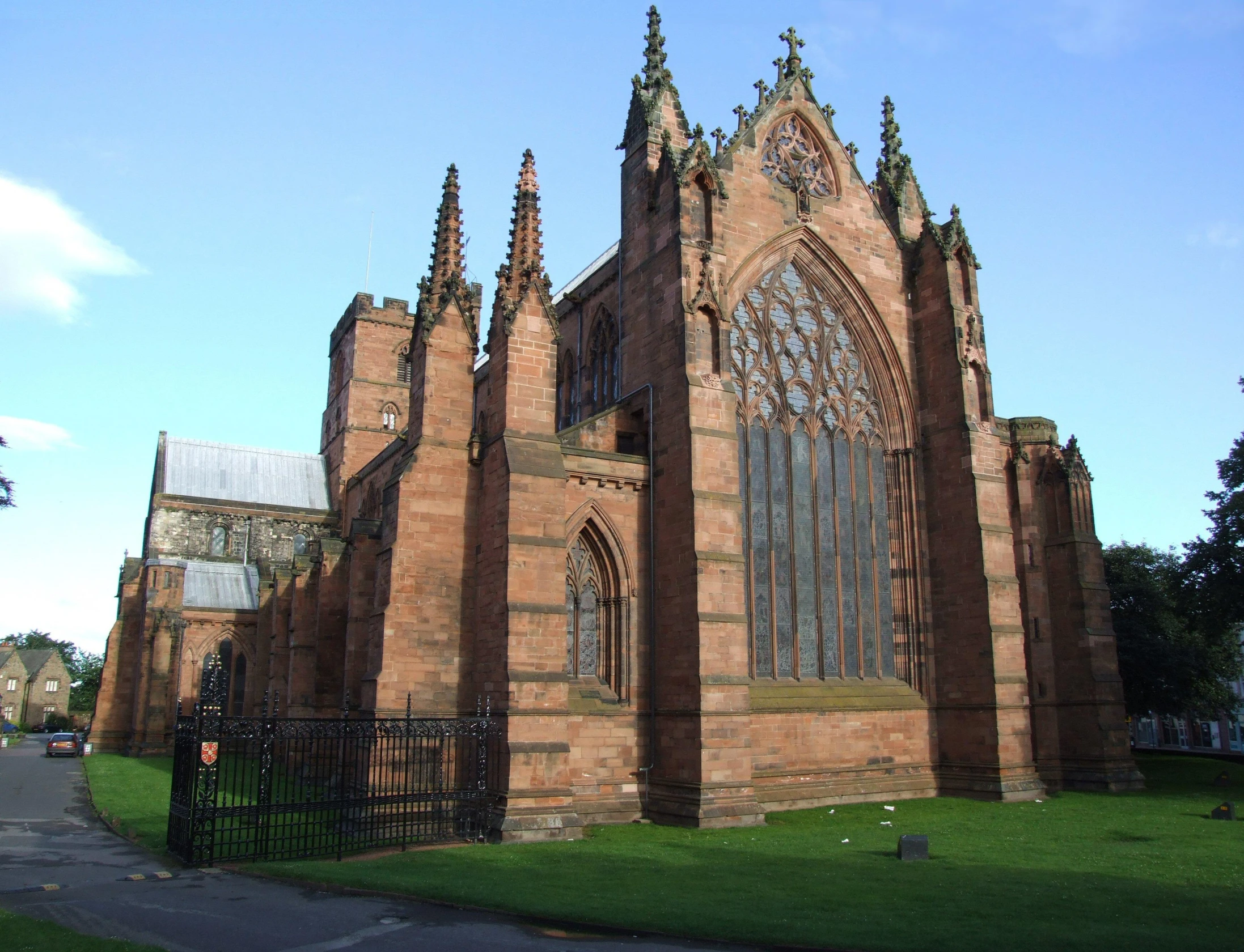 a large cathedral is shown on a sunny day