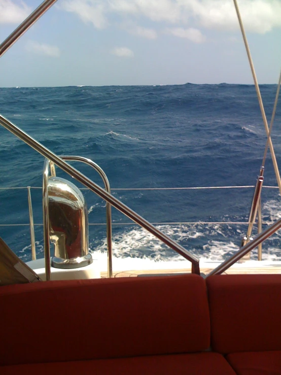 the ocean view of the ocean from a boat