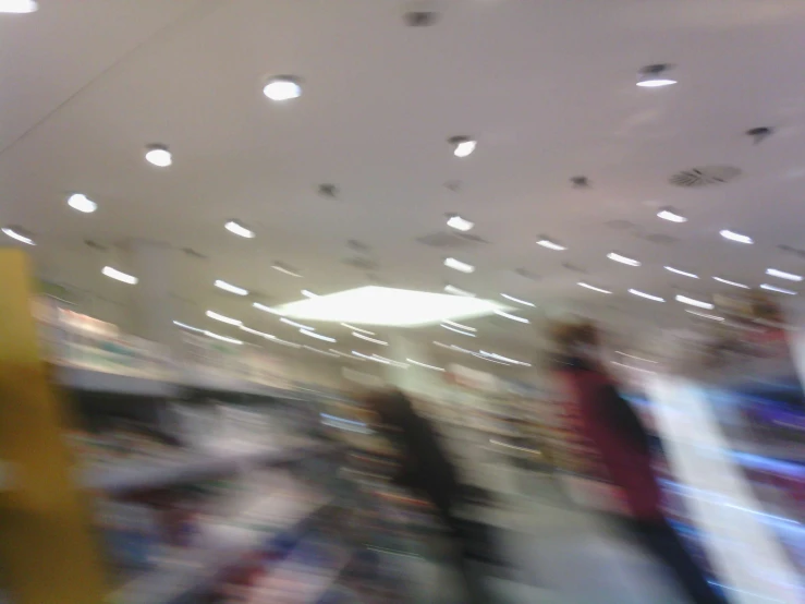 blurry image of people in an indoor mall