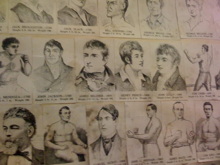 old poster with pos of men in s