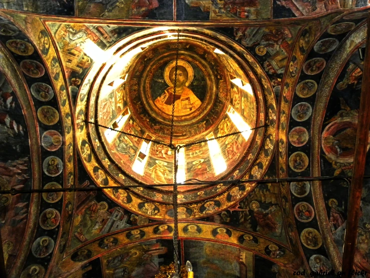 a very ornate wall in an old church