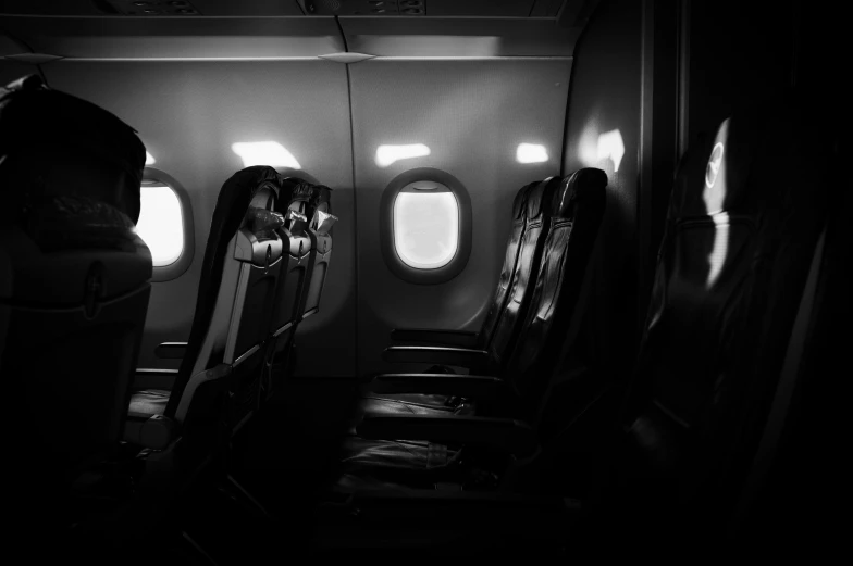 empty planes have been pographed in black and white