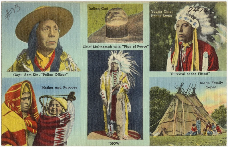an old native american picture from a book