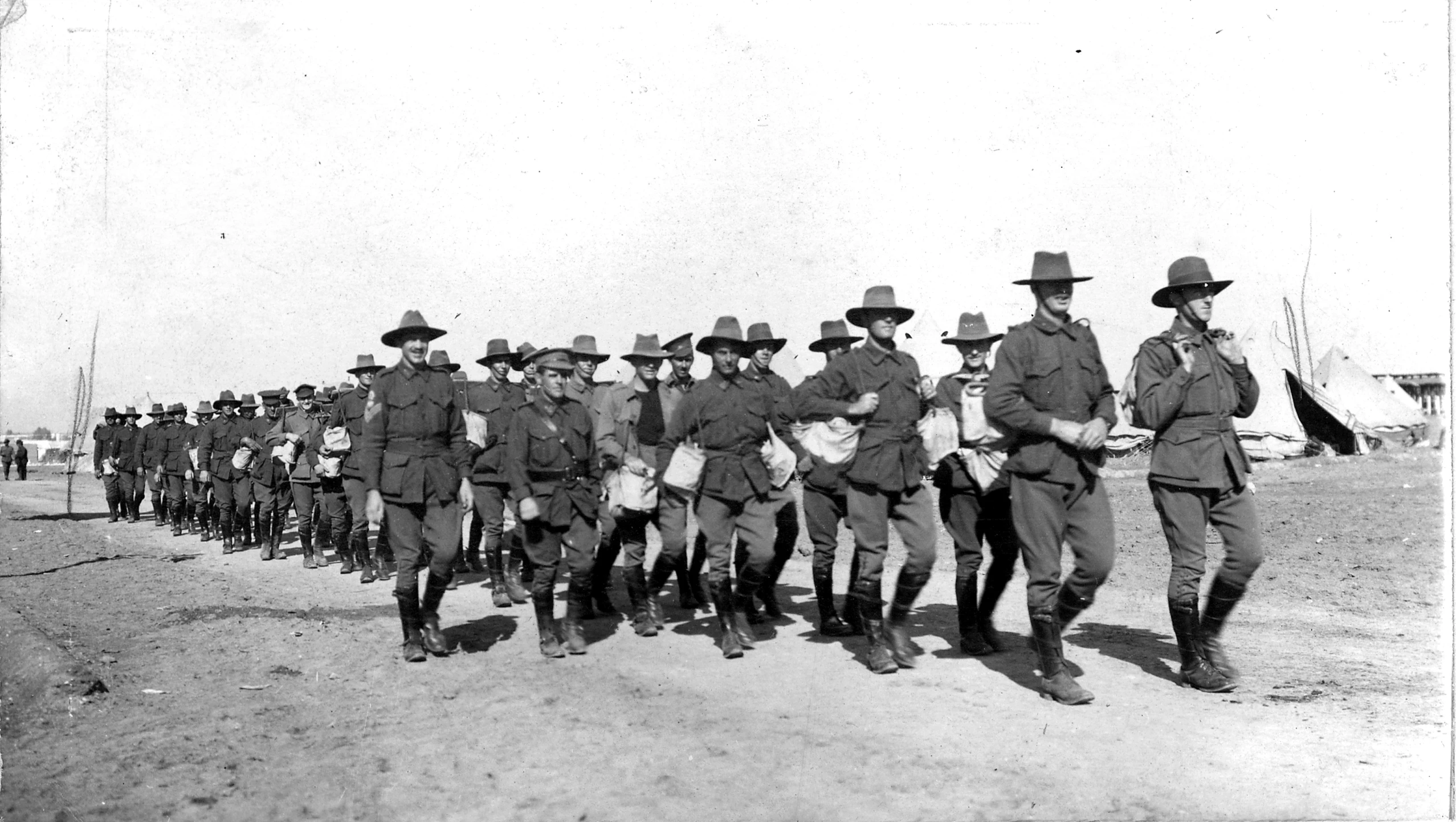 men in uniform are lined up in a row