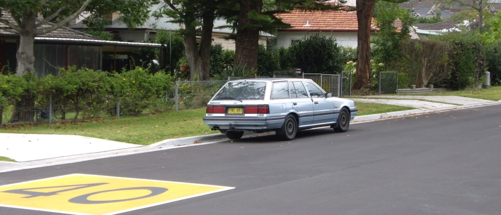 a car parked on the side of the street