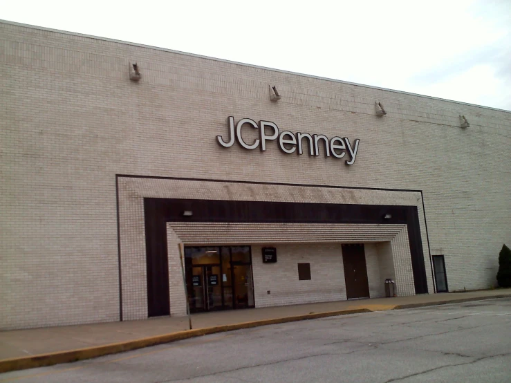 a jc penney store with large windows and no one in it