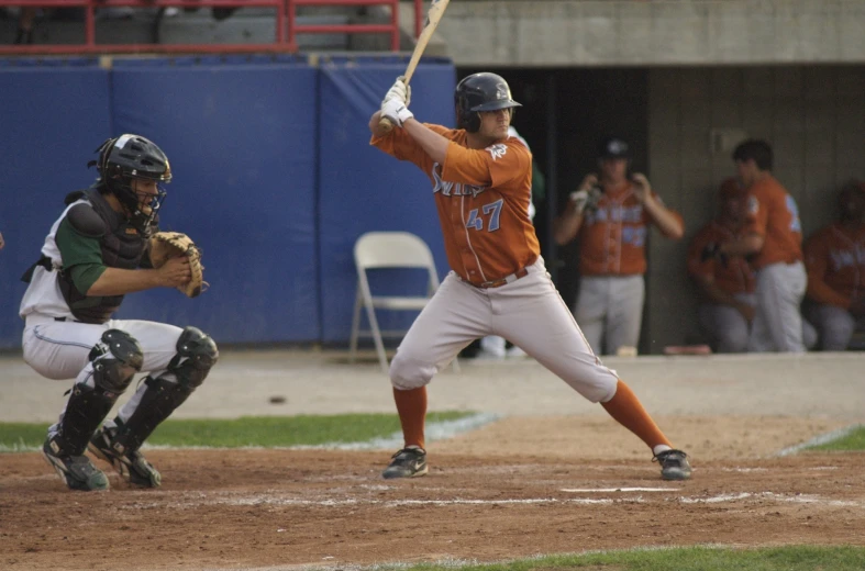 a man holding a bat over home plate