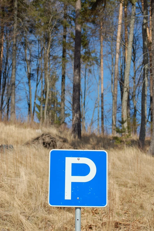 a sign is in the middle of a field