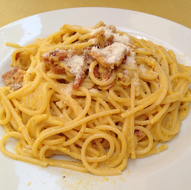 some pasta with tomatoes and cheese is on a plate