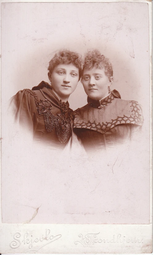 a black and white po of two women