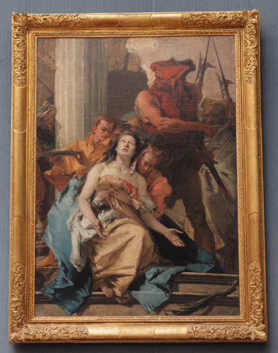 a painting depicting women seated on a couch