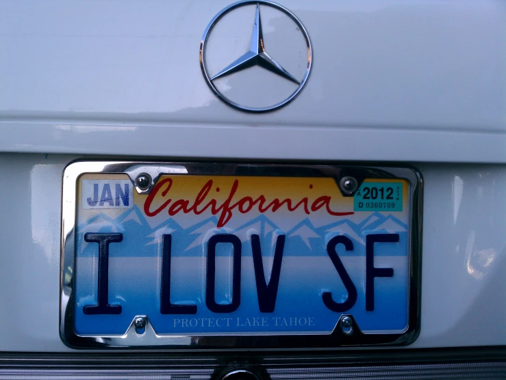 license plate for the new california i - love - se