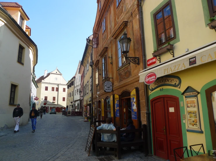 a row of old buildings next to each other