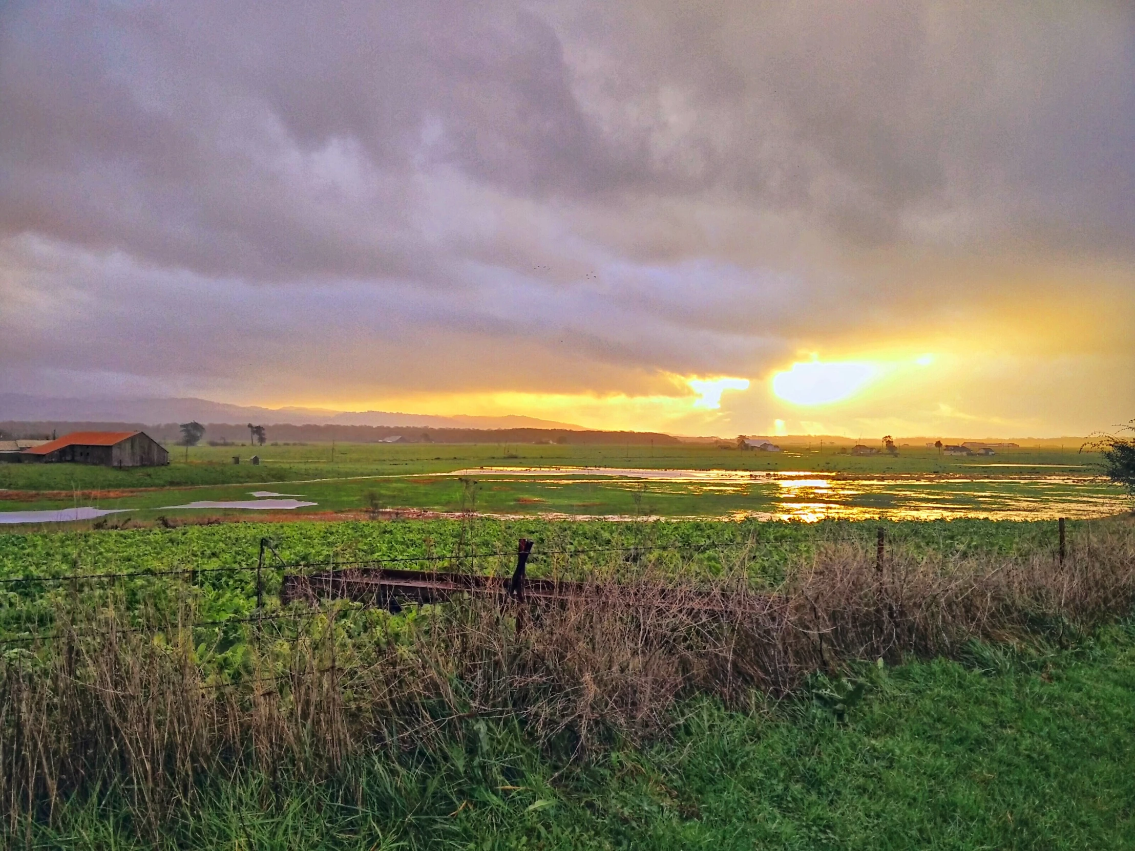 a very nice looking landscape with a sunset