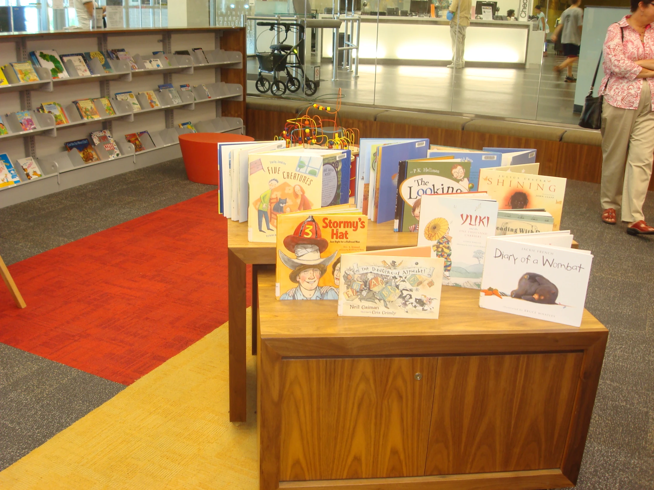 a book store display with books and children's books