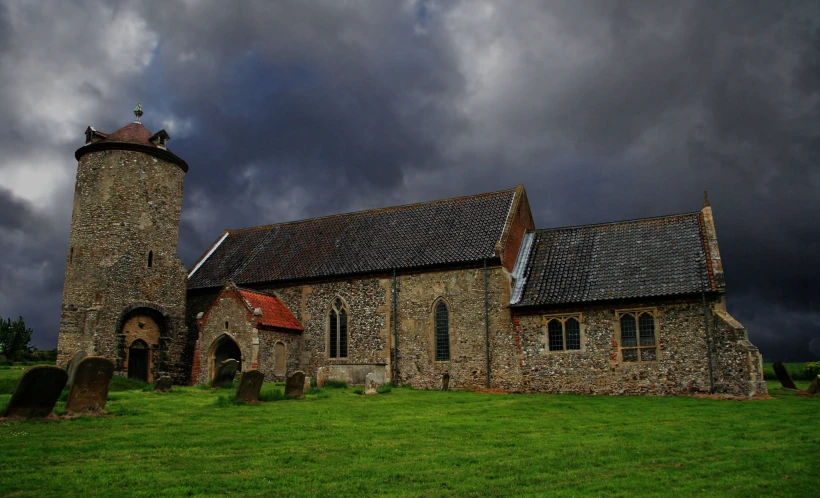 this is an old church and graveyard