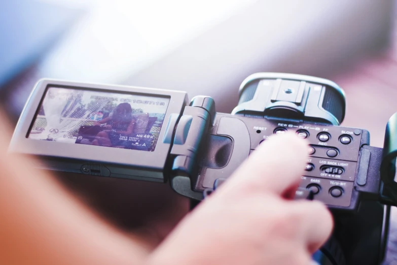 a close up of a camera and a cellphone