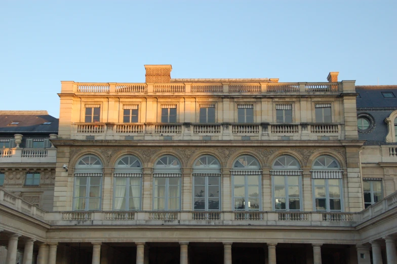 this is an old building with some windows