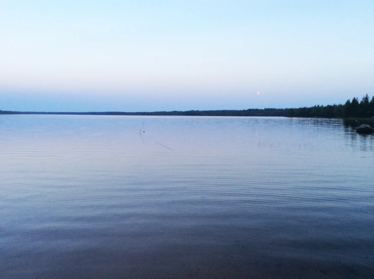 an image of a water view at twilight